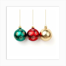 Christmas Ornaments Art Print