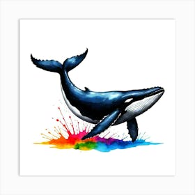 Whale Splash Art Print