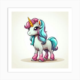 Cute Unicorn 642 Art Print