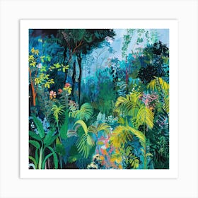 Amazon Rain Forest Series in Style of David Hockney 6 Art Print