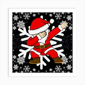 Santa Claus Dancing Art Print