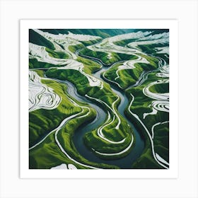 Rice Fields In China Art Print