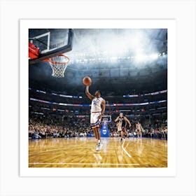 Ball Basketball Game Court People Championship Basketball Court Basket Player Sport Play (3) Art Print