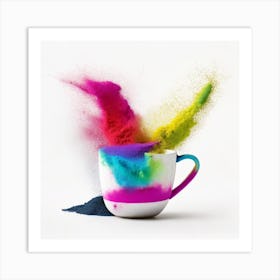 Colorful Powder In A Cup Art Print