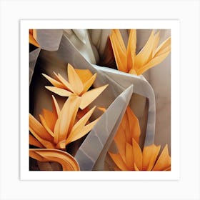 Origami Flowers Art Print