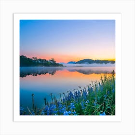 Sunrise At The Lake 2 Art Print