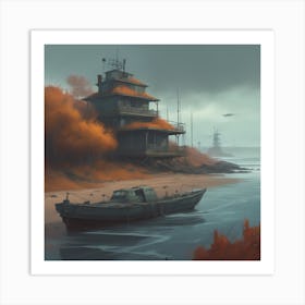 House By The Water 1 Art Print