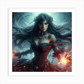 Gothic Woman Art Print