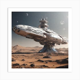 Futuristic Spaceship 70 Art Print