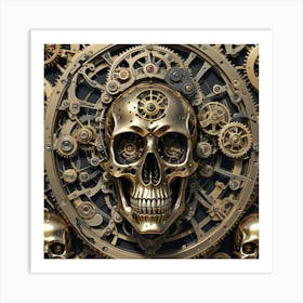 Clockwork skull 1 Art Print