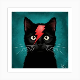 Lightning Bolt Cat 1 Art Print