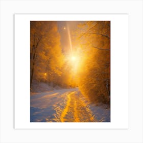 Snowy Path Art Print