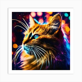 Cat With Blue Eyes Art Print