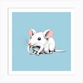 White rat Art Print