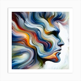 Abstract Of A Woman'S Head Art Print