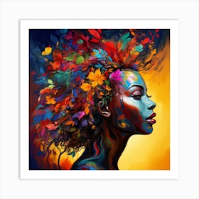 Colorful Woman 3 Art Print