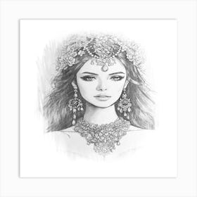 Girl With Jewelry Art Print