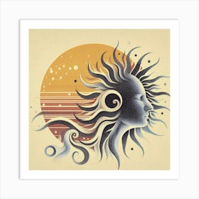 Sun And The Moon 1 Art Print