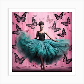 Dancer With Butterflies Art Print