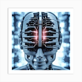 Cyborg Head 4 Art Print