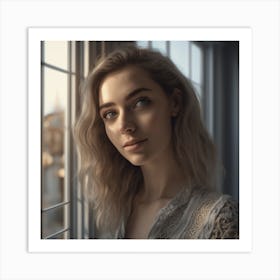 Portrait Of A Young Woman Art Print