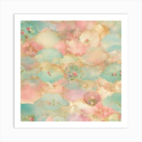 Clouds And Roses Art Print
