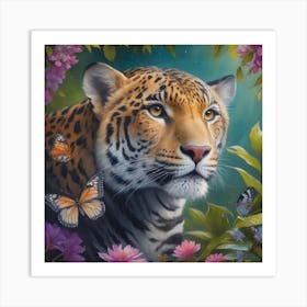 Jaguar In The Jungle Art Print