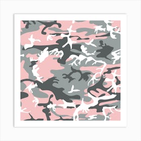 Pink Camouflage, Gray Camouflage, Urban Camouflage, Military, Army Art Print