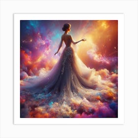 Girl In A Cloud Art Print