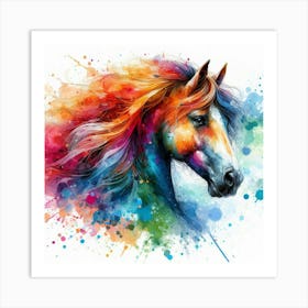 Colorful Horse Art Print