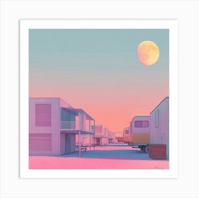 Pink Houses Art Print