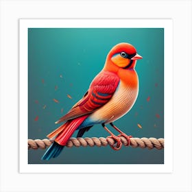 Bird On A Rope Art Print