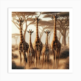 Giraffes Art Print