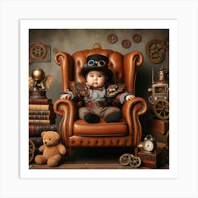 Steampunk Baby Art Print