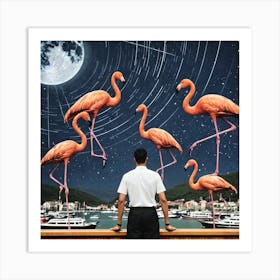 Flamingos 26 Art Print