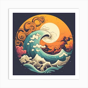 Asian Wave Art Print