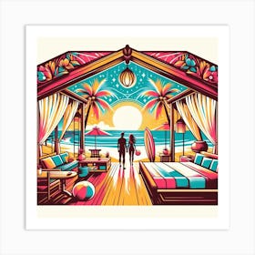 San Diego Beach House Art Print