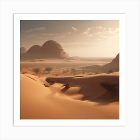 Sahara Countryside Peaceful Landscape Perfect Composition Beautiful Detailed Intricate Insanely De (14) Art Print