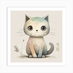 Cute Cat Art Print