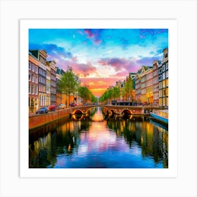 Amsterdam In A Row 10 Art Print