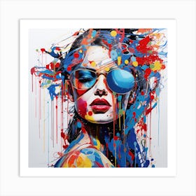 Woman With Sunglasses Art Print