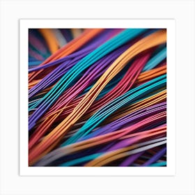 Colorful Wires 38 Art Print