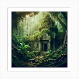 Angkor Temple In The Jungle 6 Art Print