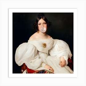 Lady With A Bubble Art Print