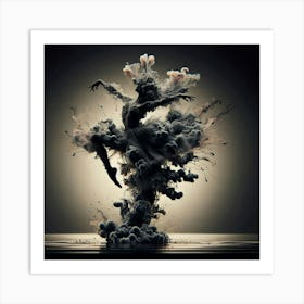 Dancer In Smoke Art Print