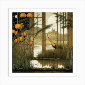 Bird In The Night Art Print