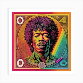 Jimi Hendrix Fantasy Poster Art Art Print