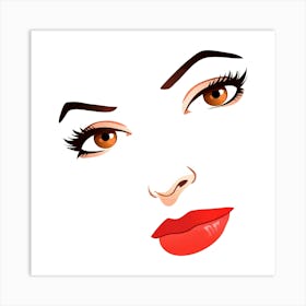 Pop Art Makeup Face Art Print