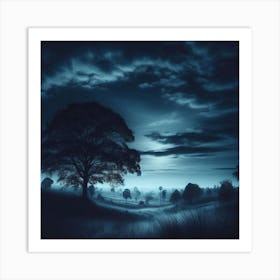 Dark Night Sky Art Print