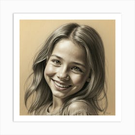 Portrait Of A Young Girl Art Print